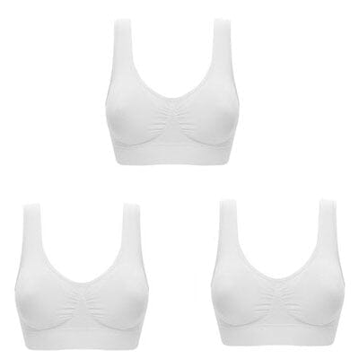 Kit Sutiã Comfort Max (3 Unidades) Lemon Store Branco P (36-38) 