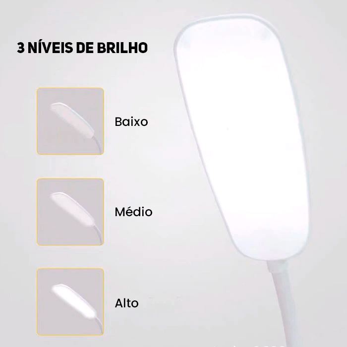 Luminária de Mesa LED White Light - Carregamento USB