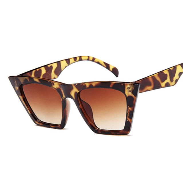 Óculos de Sol Cat Eye Feminino Lemon Store Leopardo 