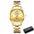 Relógio Curren Ladies Feminino Aço Lemon Store Dourado 