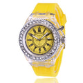 Relógio Geneva Luminous Feminino Silicone Lemon Store Amarelo 