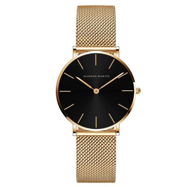 Relógio Hannah Martin Lovely Feminino Aço Lemon Store Dourado/Preto 