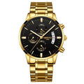 Relógio Nibosi Supreme Masculino Aço Lemon Store Dourado/Preto 