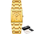 Relógio Wwoor Square Masculino Aço Lemon Store Dourado 