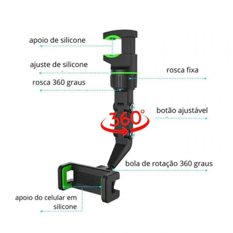 Suporte para Celular Multifuncional 360 Graus - Oferta Relâmpago